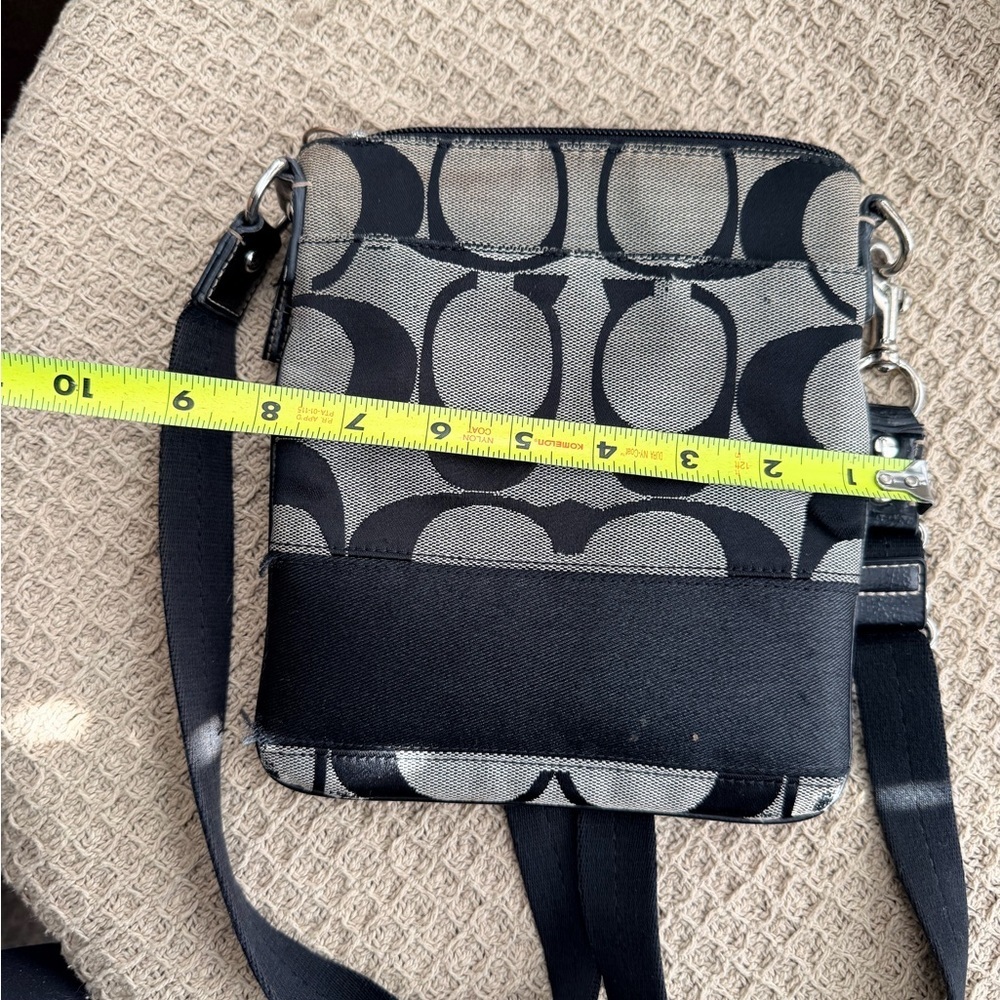 Coach Signature Stripe Swingpack Crossbody Shoulder Handbag Purse - Picture 8 of 8